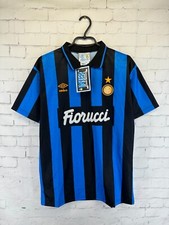 CAMISA DE FUTEBOL VINTAGE RETRÔ INTER MILAN ITÁLIA 1992 1994 CASA TAMANHO L 107 comprar usado  Enviando para Brazil