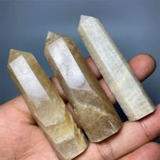 Varinha de pedra da lua branca cor rara 101 g cristal quartzo cura ponto Reiki i982 comprar usado  Enviando para Brazil