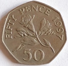 1997 guernsey 50p coin for sale  ST. AUSTELL