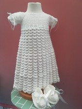 Used, Crochet christening gown for sale  BRISTOL