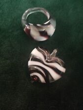 Anello ciondolo vetro usato  Ferrara