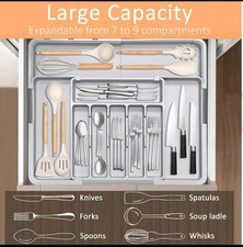 Organizador de dibujo de utensilios de cocina expandible organizado con 9 compartimentos  segunda mano  Embacar hacia Mexico