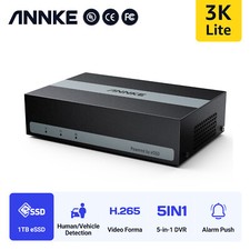 Grabadora de video seguridad DVR ANNKE 5MP Lite 8 canales 5 en 1 incorporada 1 TB eSSD detección de IA segunda mano  Embacar hacia Mexico