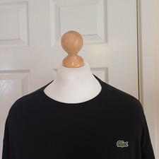 Usado, Camiseta Lacoste Sport Classic preta ultra seca tamanho 6/XL/48" 100% genuína comprar usado  Enviando para Brazil