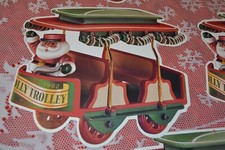 4 Cortes de papelão Hallmark 1982 Jolly Trolley * Papai Noel em triciclo comprar usado  Enviando para Brazil
