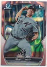 GRANT TAYLOR 2023 BOWMAN CHROME DRAFT #8 RC REFRATOR DE LAVA OURO ROSA SP #10/10, usado comprar usado  Enviando para Brazil