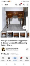 Vintage queen ann.chipendale for sale  Cottonwood