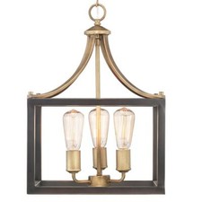 Pingente de latão vintage Progress Lighting Boswell quarto 3 luzes pintado comprar usado  Enviando para Brazil