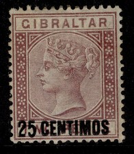 Gibraltar QV SG17b, 25c em 2d marrom-roxo, M Estado perfeito. Gato £ 100. BROKEN N comprar usado Gibraltar QV SG17b, 25c em 2d marrom-roxo, M Estado perfeito. Gato £ 100. BROKEN N comprar usado  Enviando para Brazil