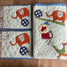 Colcha para berço Pottery Barn Kids 2008 animal circo com 2 fronhas combinando comprar usado  Enviando para Brazil