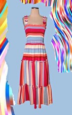 Rainbow striped smocked for sale  Mercer