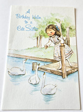 Cartão de aniversário vintage fofo antiquado menina alimentando patos gansos comprar usado Cartão de aniversário vintage fofo antiquado menina alimentando patos gansos comprar usado  Enviando para Brazil