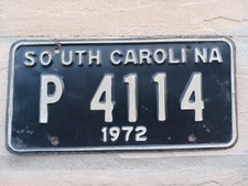 Placa de licença Carolina do Sul 1972 P-tag # P 4114 pintura original zona comercial comprar usado  Enviando para Brazil