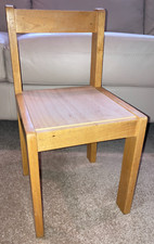 Cadeira infantil PJ madeira maciça seca acabamento natural 21 x 12 x 11 polegadas comprar usado  Enviando para Brazil