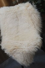 Usado, Tapete de pele de ovelha 100% natural pele de marfim luxo tapete de chão quente sedoso 34 comprar usado  Enviando para Brazil