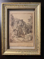 Rembrandt etching abraham for sale  Fullerton