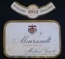 Etiquette meursault 1952 d'occasion  Strasbourg-
