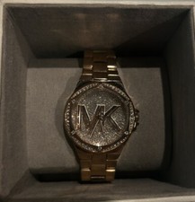 Relógio feminino Michael KORS Lennox logotipo pavê ouro rosa MK7230 comprar usado  Enviando para Brazil