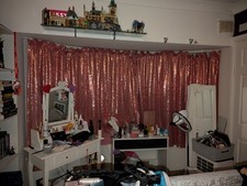 Pink sequin curtains for sale  COVENTRY
