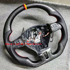 Volante plano de fibra de carbono real personalizado para VW VW T5.1 Golf 5 Mk5 GTI R32  comprar usado  Enviando para Brazil