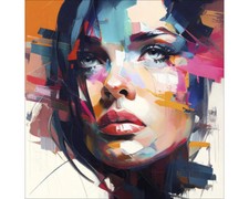 Glasbild colorful woman gebraucht kaufen  Deutschland