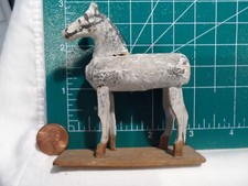 Miniaturas vintage de casa de bonecas feitas à mão primitivo madeira cavalo quarto infantil diorama, usado comprar usado  Enviando para Brazil