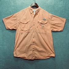 Usado, Camisa de pesca Columbia PFG cabeça de osso manga curta masculina G botão para baixo pêssego robalo comprar usado  Enviando para Brazil