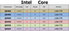 Processador Intel Core 2 Quad Q9300 Q9400 Q9500 Q9450 Q9550 Q9650 Q9505 CPU comprar usado  Enviando para Brazil