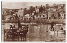 1928 Harbour St Ives cavalo e carrinho em barco de pesca marítima cartão postal RP BU519 comprar usado  Enviando para Brazil