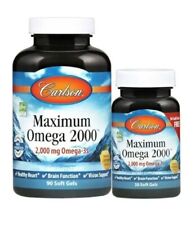 Carlson Labs Maximum Omega 2000 - 2000 mg ômega-3s - 90+30 géis gelatinosos comprar usado  Enviando para Brazil