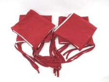 Lote de 4 Fundas de Asiento de Comedor de Cocina Reversibles Blancas y Rojas Cierres de Corbata de Silla  segunda mano  Embacar hacia Mexico