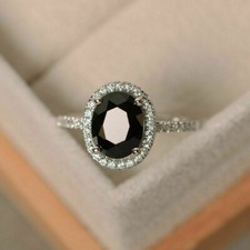 2.40ct oval black for sale  LEEDS