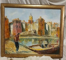 Tableau huile toile d'occasion  Le Luc