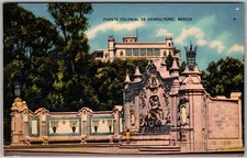 Cartão postal vintage de linho Chapultepec Castle View Cidade do México, México década de 1940 comprar usado  Enviando para Brazil