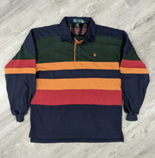 Camisa polo vintage listrada manga longa Knights of the Round Table rugby XL, usado comprar usado  Enviando para Brazil