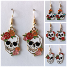 Skull roses enamel for sale  GRANTHAM