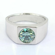 2.50CT Azul Tratados Anillo Solitario Diamante VVS1 Certificado! Navidad Regalo comprar usado  Enviando para Brazil