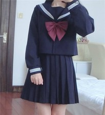 Camiseta saia casaco roupa COS uniforme menina marinheiro menina colegial japonês JK comprar usado  Enviando para Brazil