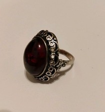 Amber sterling silver for sale  Reading