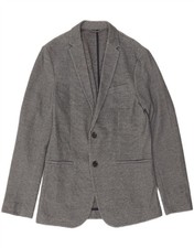 Jaqueta Blazer ZARA Masculina 2 Botões Reino Unido 38 Média Azul Marinho Xadrez Poliéster NJ12 comprar usado  Enviando para Brazil