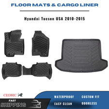 Tapetes de assoalho de carro e forro de carga de porta-malas para Hyundai Tucson EUA 2010-2015 TPE conjunto completo comprar usado  Enviando para Brazil