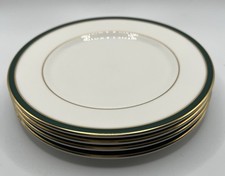 Royal Doulton Oxford verde 4 pratos de pão 6 1/2” detalhe de ouro cruzado 1993 comprar usado  Enviando para Brazil