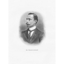 Tênis de gramado inglês William Renshaw - Estampa antiga 1908 comprar usado  Enviando para Brazil