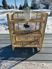 Vintage wicker bookshelf for sale  Teton