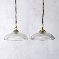 Pair vintage holophane for sale  HITCHIN