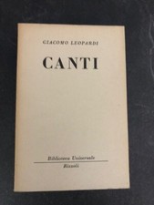 Leopardi canti biblioteca usato  Viu