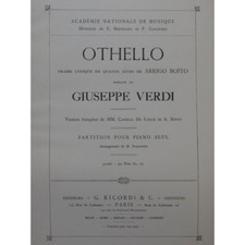 Verdi giuseppe othello d'occasion  Blois