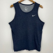 Regata Nike masculina tamanho M azul gola redonda logotipo Swoosh academia muscular sólida comprar usado  Enviando para Brazil
