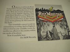 Anúncio promocional Rick Wakeman Journey To The Centre Of The Earth 1974 SUPERSIZE  comprar usado Anúncio promocional Rick Wakeman Journey To The Centre Of The Earth 1974 SUPERSIZE  comprar usado  Enviando para Brazil