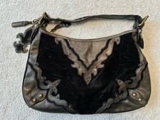Usado, Bolsa Vintage Isabella Fiore Fleur De Lis Preta ***LEIA*** comprar usado  Enviando para Brazil